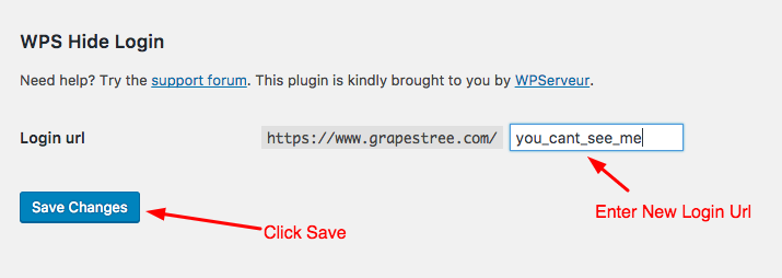 Wps hide login plugin settings to change wordpress login url or admin url or wp-admin url